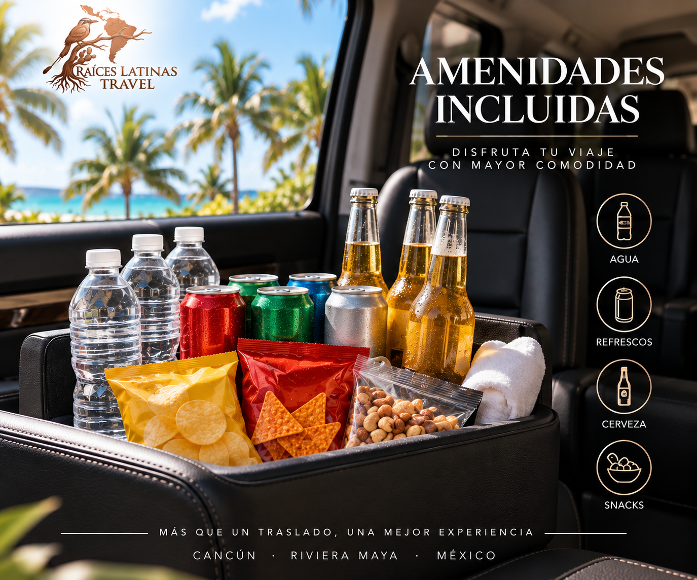 Amenidades de transporte privado por horas