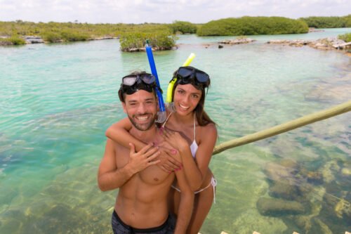 Snorkel en la laguna Yal-Kú en Akumal Snorkel en la laguna Yal-Kú en Akumal
