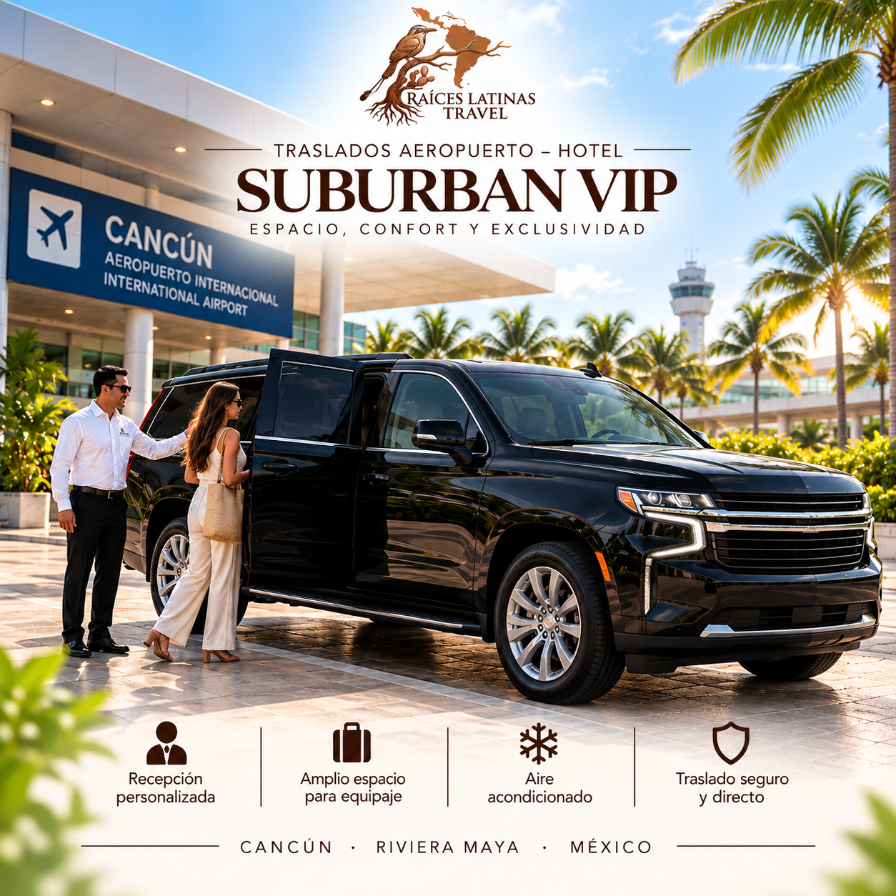 Traslado privado desde el Aeropuerto de Cancún