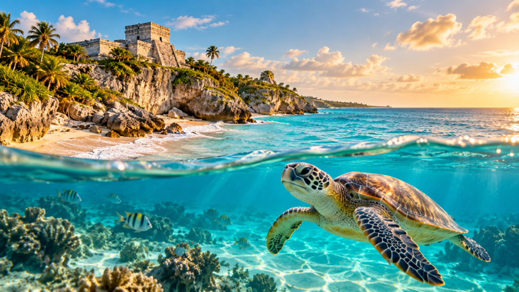 Tulum y Akumal en un día con ruinas mayas y tortuga marina